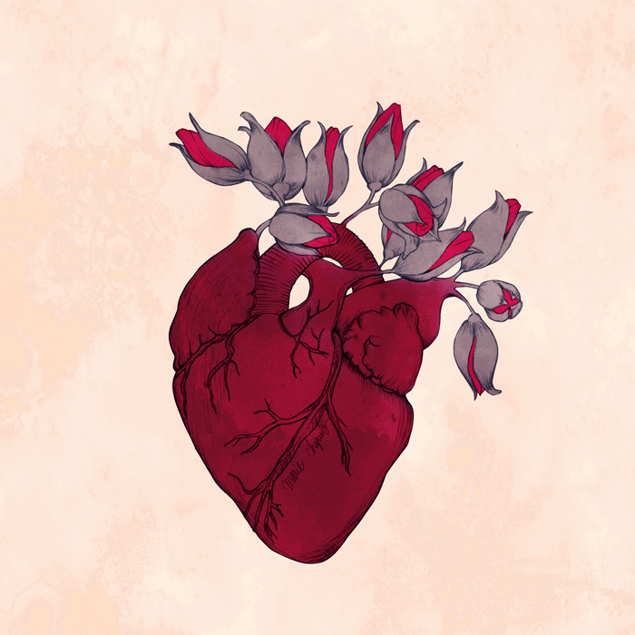 花を咲かせる心臓