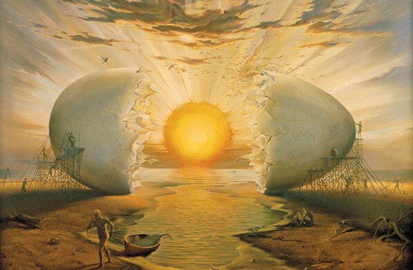 卵からかえる太陽