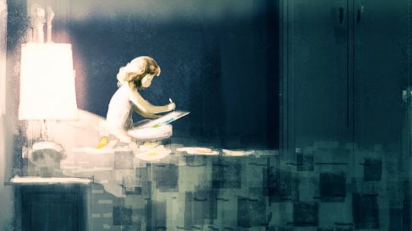 絵を描く少女
