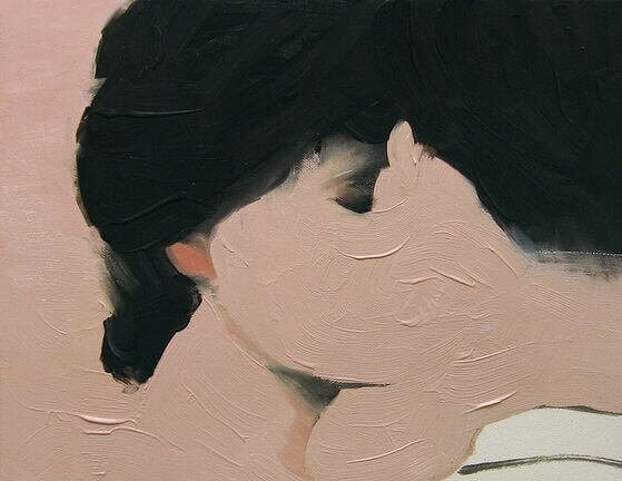 黒とピンクの絵