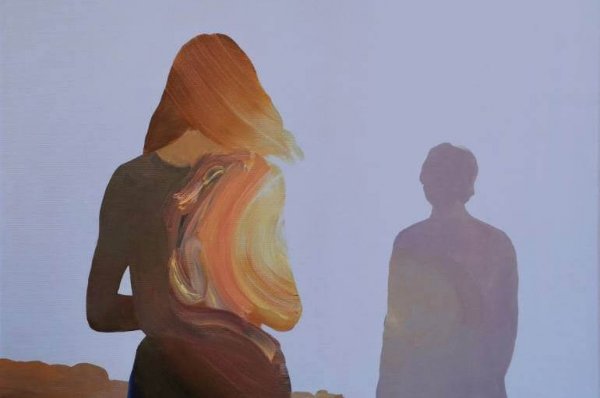 男女の影