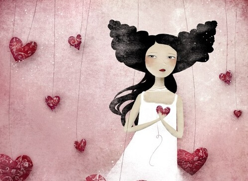 ハート胸に抱く少女