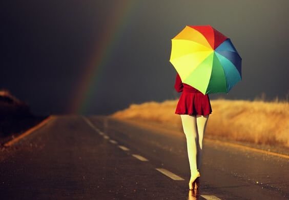 虹色傘