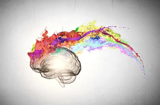 様々な色を放出する脳