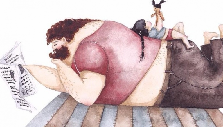 子供を無視する父親と子供