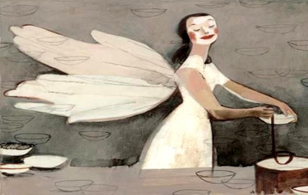 羽の生えた女性