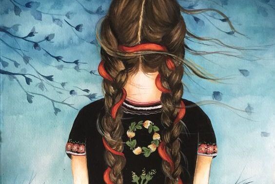 三つ編みの少女