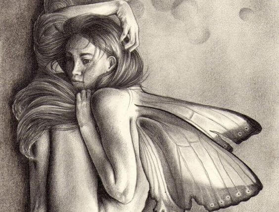羽の生えた女性