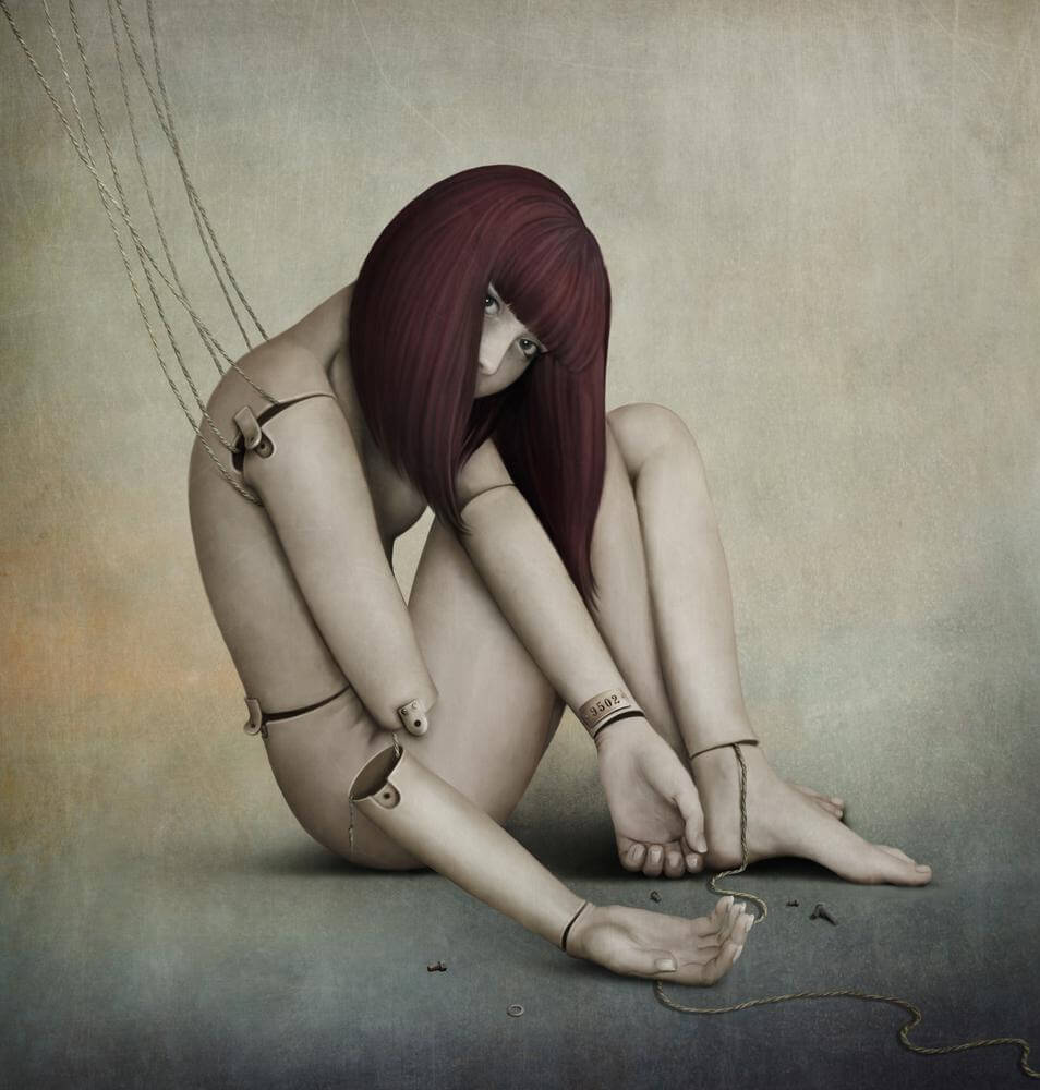 操り人形の女性