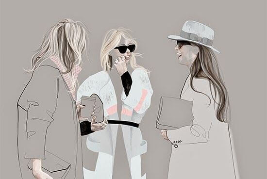 立ち話する3人の女性