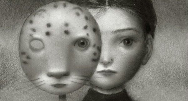 女の子と虎の仮面