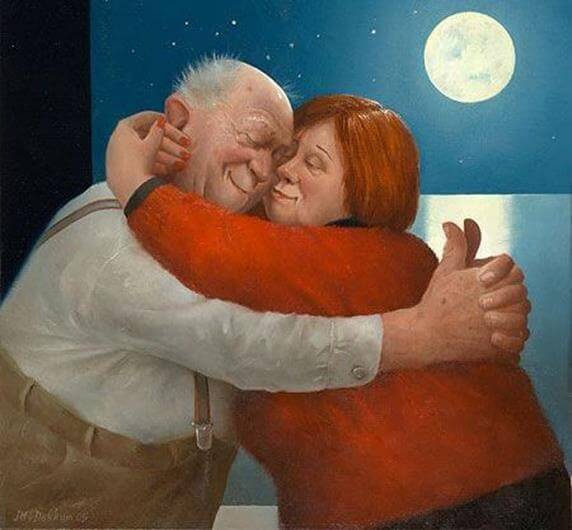 年老いたカップル