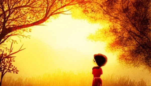 森の中にいる女の子