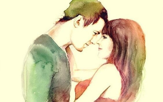 見つめ合うカップル