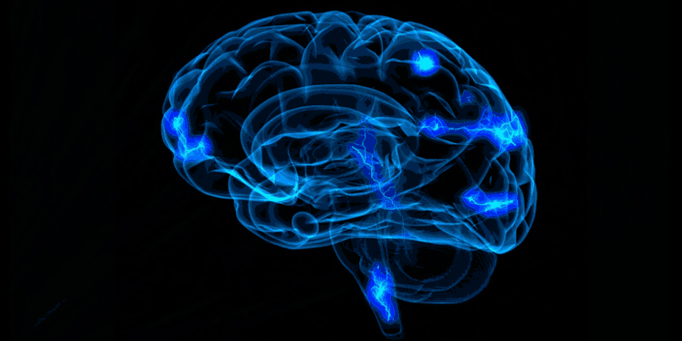 青い脳内ニューロン