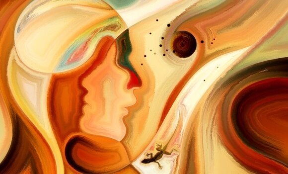 砂に浮かぶ人の顔