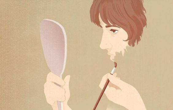 ペイントする女性