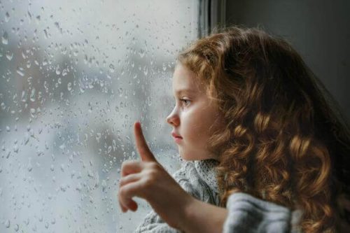 雨と女の子