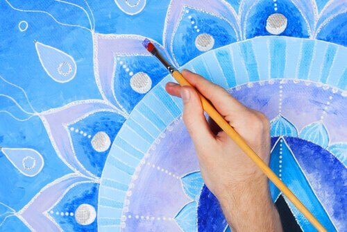 マンダラの水彩画