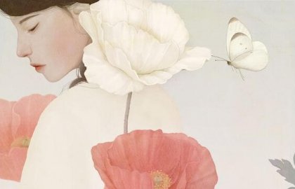 花と蝶と人
