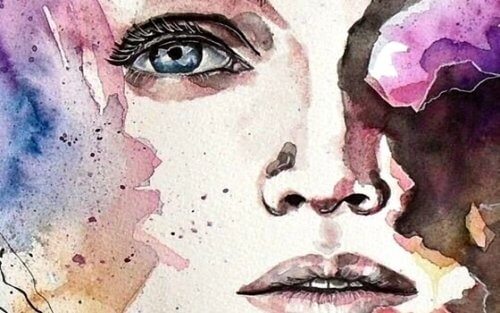 カラフルな女性の絵