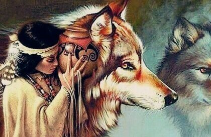 女性とオオカミ：ダコタの伝説