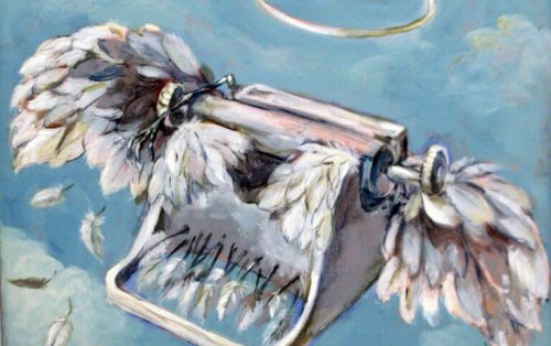 タイプライターと羽