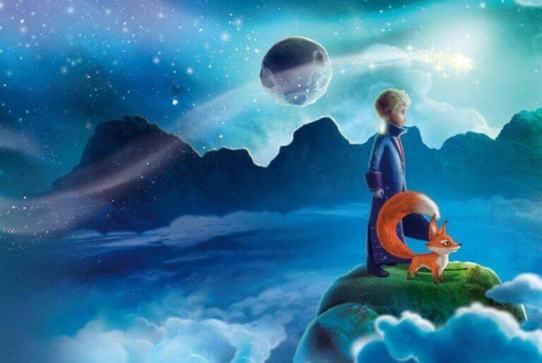 きつねと佇む少年